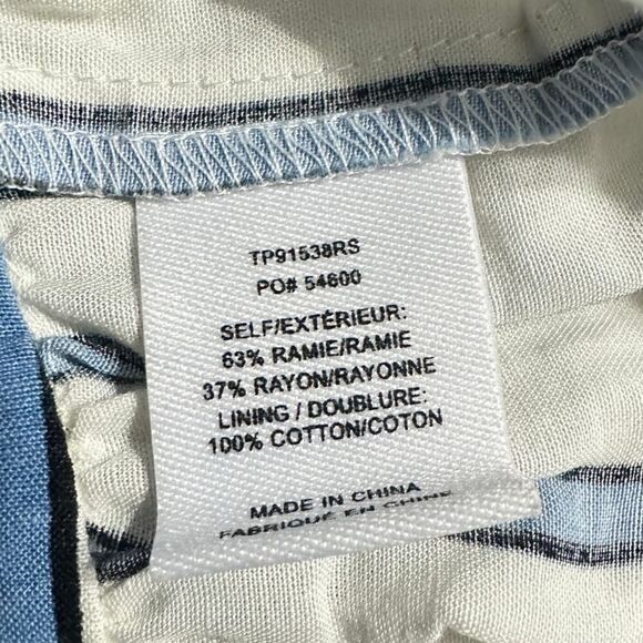 Derek Lam 10 Crosby Shirt Dress Women's 6‎ White Blue  Striped Tie Waist Mini - Picture 8 of 15